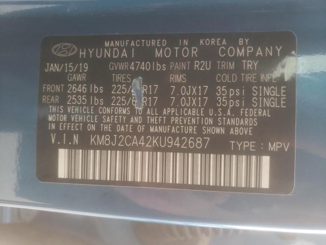 Photo 10 from auction – 2019 HYUNDAI TUCSON SE with VIN KM8J2CA42KU942687