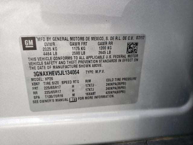 Photo 10 from auction – 2018 CHEVROLET EQUINOX LS with VIN 3GNAXHEV5JL134064