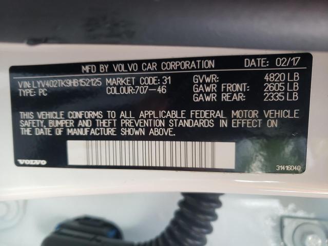 Photo 10 from auction – 2017 VOLVO S60 PREMIE with VIN LYV402TK9HB152125