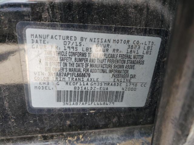Photo 10 from auction – 2015 NISSAN SENTRA S with VIN 3N1AB7AP1FL668679