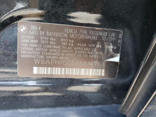 Photo 10 from auction – 2010 BMW 328 I with VIN WBAPH7G55ANM49158