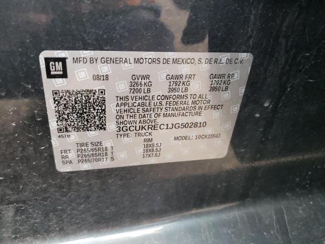 Photo 10 from auction – 2018 CHEVROLET SILVRK1500 with VIN 3GCUKREC1JG502810