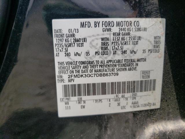 Photo 10 from auction – 2013 FORD EDGE SE with VIN 2FMDK3GC7DBB63709