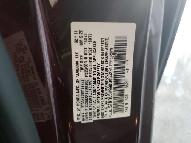 Photo 10 from auction – 2011 HONDA ODYSSEY TO with VIN 5FNRL5H99BB055291