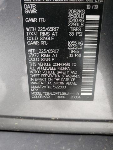 Photo 10 from auction – 2020 NISSAN ROGUE S with VIN KNMAT2MT6LP522803
