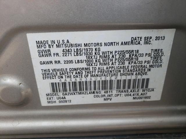 Photo 10 from auction – 2014 MITSUBISHI OUTLANDER with VIN 4A4AR3AUXEE011197