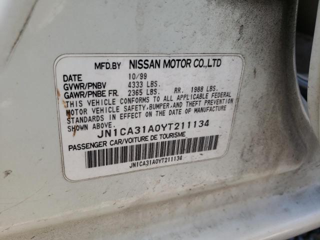 Photo 10 from auction – 2000 NISSAN MAXIMA GLE with VIN JN1CA31A0YT211134