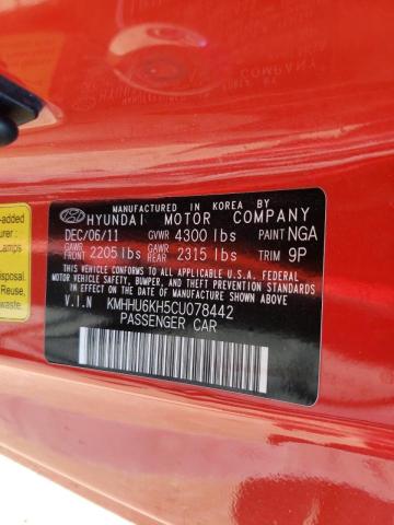 Photo 10 from auction – 2012 HYUNDAI GENESIS CO with VIN KMHHU6KH5CU078442