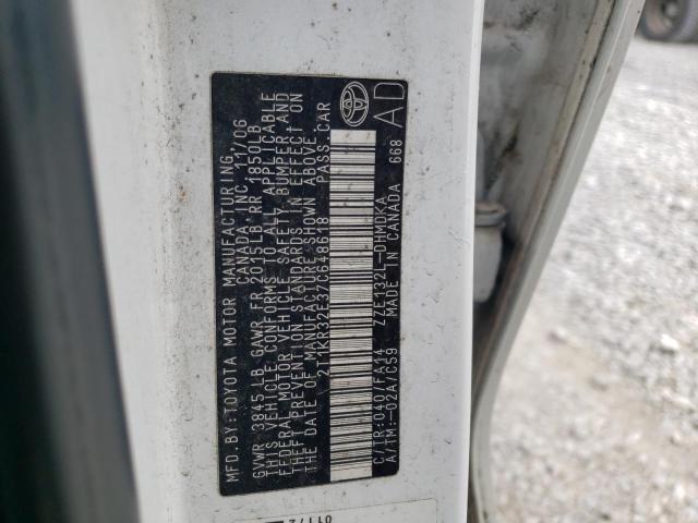 Photo 10 from auction – 2007 TOYOTA COROLLA MA with VIN 2T1KR32E37C648618