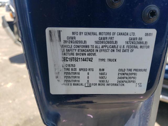 Photo 10 from auction – 2002 CHEVROLET SILVERADO with VIN 2GCEC19T621144742