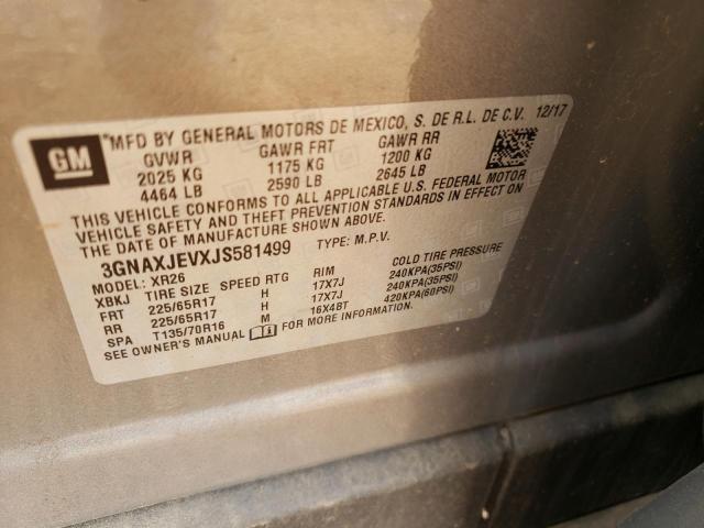 Photo 10 from auction – 2018 CHEVROLET EQUINOX LT with VIN 3GNAXJEVXJS581499