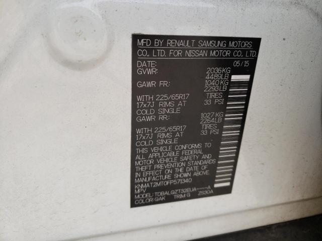 Photo 10 from auction – 2015 NISSAN ROGUE S with VIN KNMAT2MT0FP571340