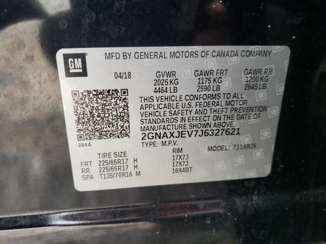 Photo 10 from auction – 2018 CHEVROLET EQUINOX LT with VIN 2GNAXJEV7J6327621