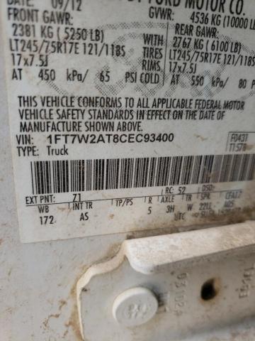 Photo 10 from auction – 2012 FORD F250 SUPER with VIN 1FT7W2AT8CEC93400