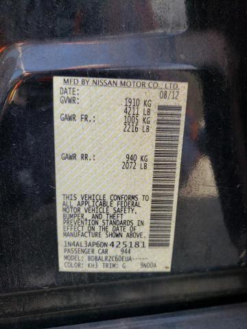 Photo 10 from auction – 2013 NISSAN ALTIMA 2.5 with VIN 1N4AL3AP6DN425181