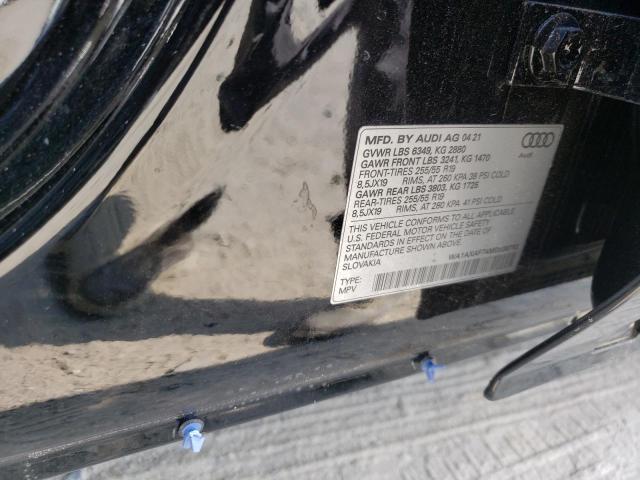 Photo 10 from auction – 2021 AUDI Q7 PREMIUM with VIN WA1AXAF74MD036762
