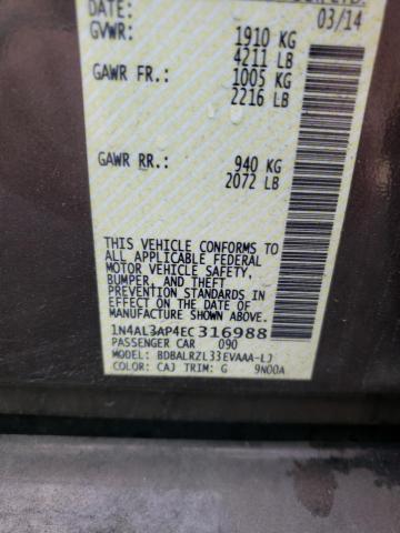 Photo 10 from auction – 2014 NISSAN ALTIMA 2.5 with VIN 1N4AL3AP4EC316988
