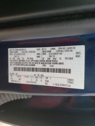 Photo 10 from auction – 2018 FORD F150 SUPER with VIN 1FTEW1EP2JKC22089