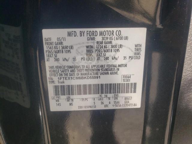 Photo 10 from auction – 2011 FORD F150 SUPER with VIN 1FTEX1CM6BKD55591