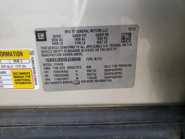 Photo 10 from auction – 2014 CHEVROLET TRAVERSE L with VIN 1GNKVJKD0EJ240948