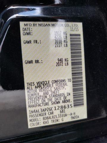 Photo 10 from auction – 2016 NISSAN ALTIMA 2.5 with VIN 1N4AL3AP2GC128635