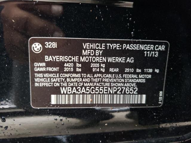 Photo 10 from auction – 2014 BMW 328 I with VIN WBA3A5G55ENP27652