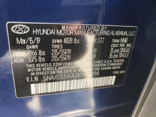 Photo 10 from auction – 2019 HYUNDAI SANTA FE L with VIN 5NMS53AA3KH102298
