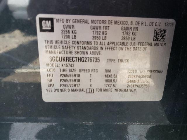 Photo 10 from auction – 2017 CHEVROLET SILVERADO with VIN 3GCUKREC7HG276735