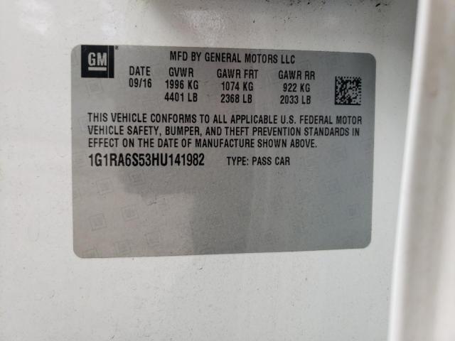 Photo 10 from auction – 2017 CHEVROLET VOLT LT with VIN 1G1RA6S53HU141982