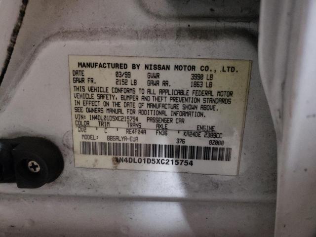 Photo 10 from auction – 1999 NISSAN ALTIMA XE with VIN 1N4DL01D5XC215754