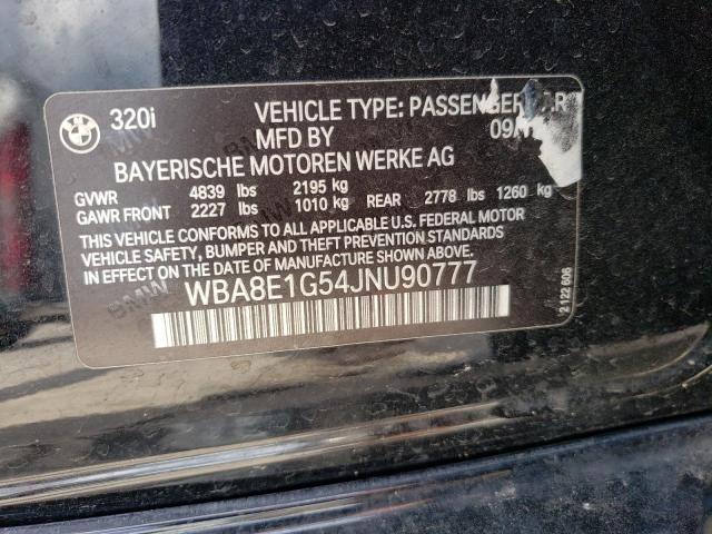 Photo 10 from auction – 2018 BMW 320 I with VIN WBA8E1G54JNU90777