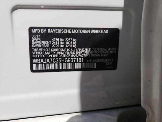 Photo 10 from auction – 2017 BMW 530 XI with VIN WBAJA7C35HG907181