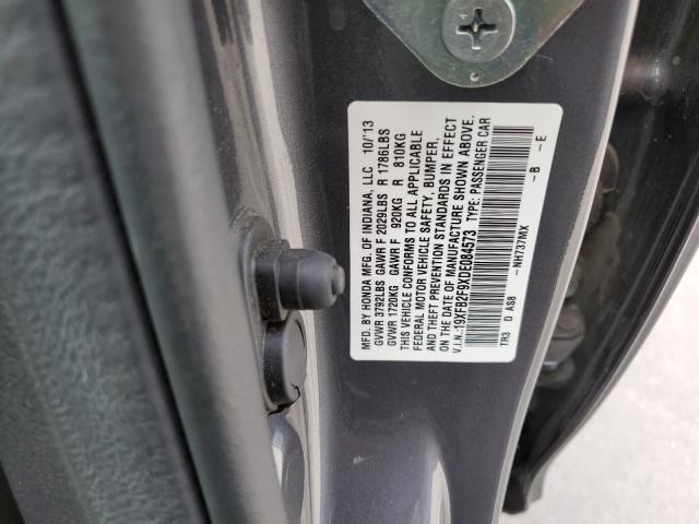 Photo 10 from auction – 2013 HONDA CIVIC EXL with VIN 19XFB2F9XDE084573