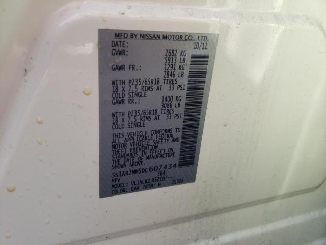 Photo 10 from auction – 2013 NISSAN PATHFINDER with VIN 5N1AR2MM5DC607434
