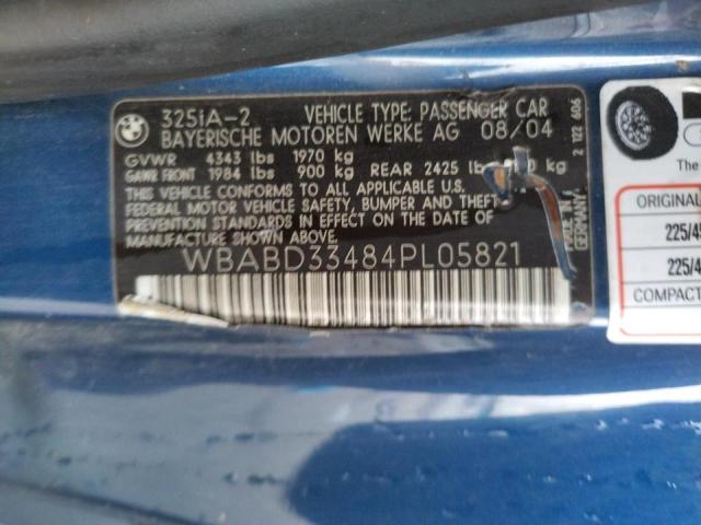 Photo 10 from auction – 2004 BMW 325 CI with VIN WBABD33484PL05821