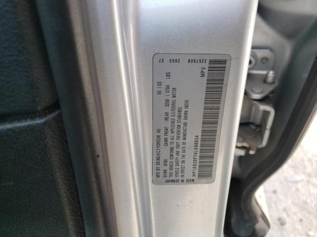 Photo 10 from auction – 2004 PORSCHE CAYENNE S with VIN WP1AB29P74LA66834
