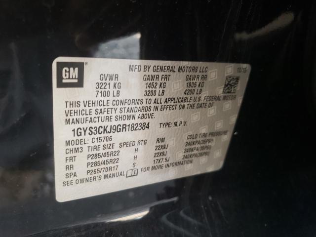 Photo 10 from auction – 2016 CADILLAC ESCALADE P with VIN 1GYS3CKJ9GR182384