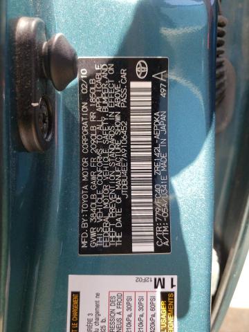 Photo 10 from auction – 2010 TOYOTA COROLLA BA with VIN JTDBU4EE7A9106452