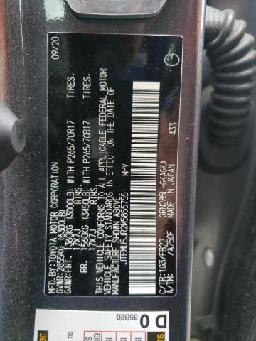 Photo 10 from auction – 2021 TOYOTA 4RUNNER SR with VIN JTEMU5JR2M5855755