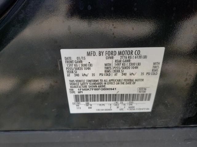 Photo 10 from auction – 2015 FORD EXPLORER L with VIN 1FM5K7F88FGB90941