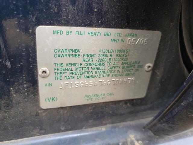 Photo 10 from auction – 2006 SUBARU FORESTER 2 with VIN JF1SG65676G708479