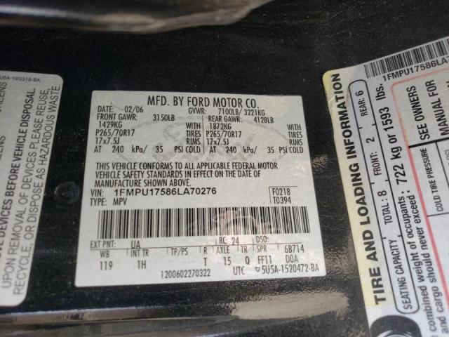 Photo 10 from auction – 2006 FORD EXPEDITION with VIN 1FMPU17586LA70276