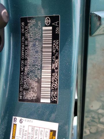 Photo 10 from auction – 2009 TOYOTA COROLA with VIN JTDBL40E69J041551