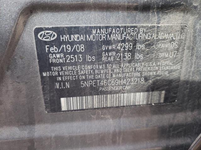 Photo 10 from auction – 2009 HYUNDAI SONATA GLS with VIN 5NPET46C69H423218