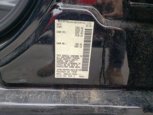 Photo 10 from auction – 2019 NISSAN ALTIMA S with VIN 1N4BL4BV4KN301978