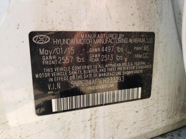 Photo 10 from auction – 2015 HYUNDAI SONATA SE with VIN 5NPE24AF1FH233293