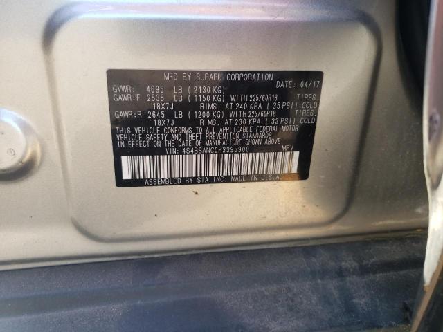 Photo 10 from auction – 2017 SUBARU OUTBACK 2. with VIN 4S4BSANC0H3395900