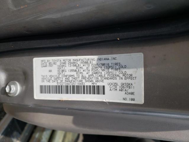 Photo 10 from auction – 2002 TOYOTA SEQUOIA SR with VIN 5TDZT34A72S114483