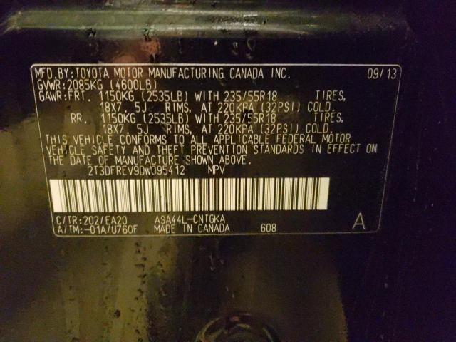 Photo 10 from auction – 2013 TOYOTA RAV4 with VIN 2T3DFREV9DW095412