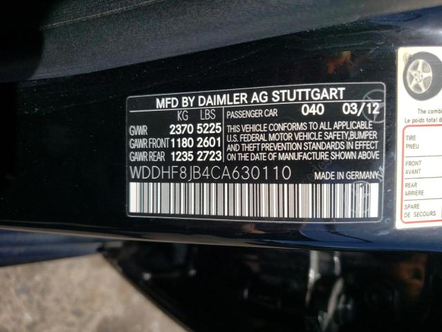 Photo 10 from auction – 2012 MERCEDES-BENZ E 350 4MAT with VIN WDDHF8JB4CA630110